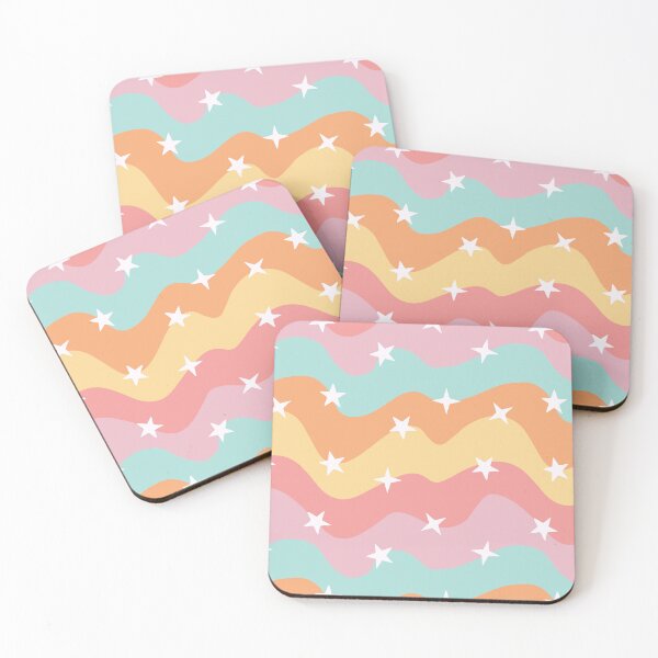Item preview, Retro Groovy Waves and Stars Seamless Pattern designed and sold by CreativeDraws42.