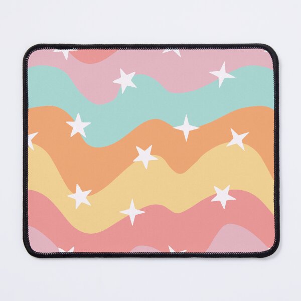 Item preview, Retro Groovy Waves and Stars Seamless Pattern designed and sold by CreativeDraws42.