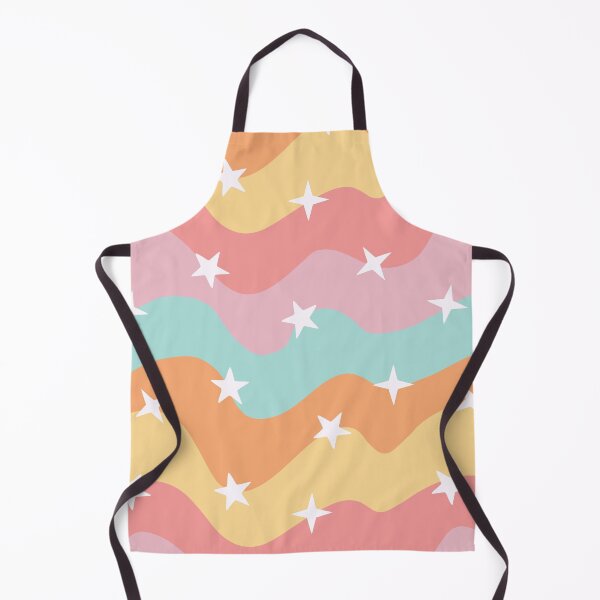 Item preview, Retro Groovy Waves and Stars Seamless Pattern designed and sold by CreativeDraws42.