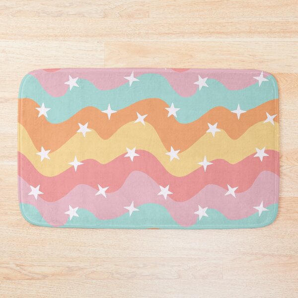 Item preview, Retro Groovy Waves and Stars Seamless Pattern designed and sold by CreativeDraws42.