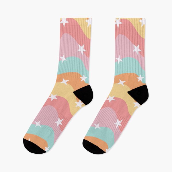 Item preview, Retro Groovy Waves and Stars Seamless Pattern designed and sold by CreativeDraws42.