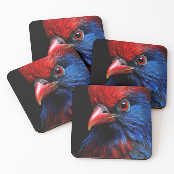 Item preview, Red Blue Colored Cock Face  designed and sold by FireFXStudio.