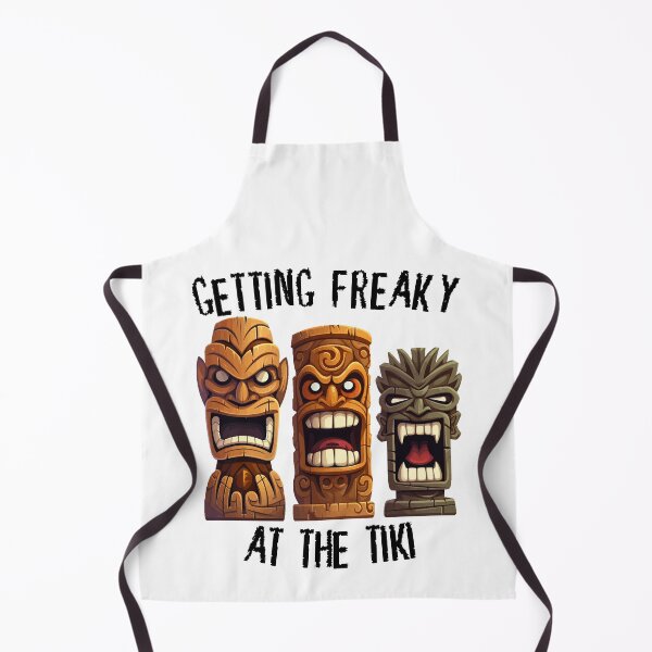 Item preview, Three Tiki Statues - Getting Freaky At The Tiki (Black Lettering) designed and sold by VelvetRoom.