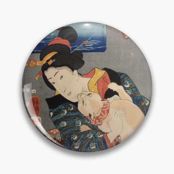 Item preview, Woman playing with a Cat (1852) - Utagawa Kuniyoshi designed and sold by SALON DES ARTS.