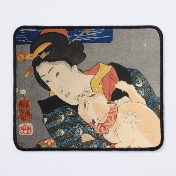 Item preview, Woman playing with a Cat (1852) - Utagawa Kuniyoshi designed and sold by SALON DES ARTS.
