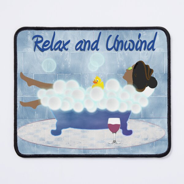 Item preview, Lady In Tub In Blue designed and sold by m2inspiration.