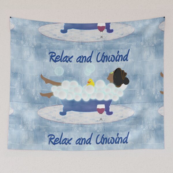 Item preview, Lady In Tub In Blue designed and sold by m2inspiration.