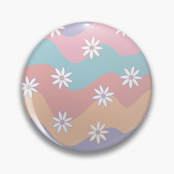Item preview, Retro Groovy Waves and Flowers Seamless Pattern designed and sold by CreativeDraws42.