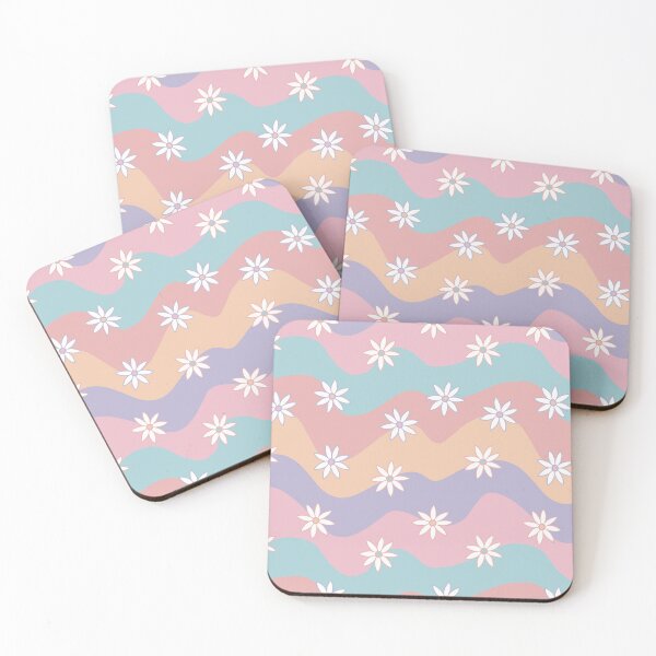 Item preview, Retro Groovy Waves and Flowers Seamless Pattern designed and sold by CreativeDraws42.