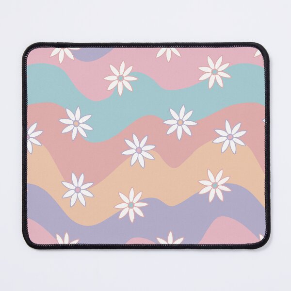 Item preview, Retro Groovy Waves and Flowers Seamless Pattern designed and sold by CreativeDraws42.