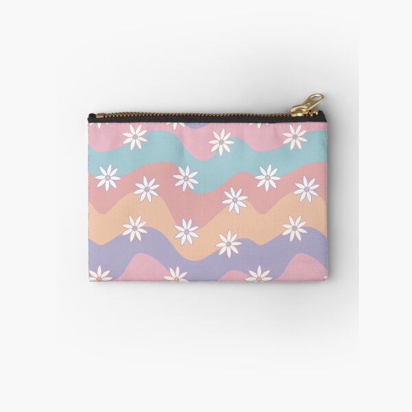 Item preview, Retro Groovy Waves and Flowers Seamless Pattern designed and sold by CreativeDraws42.