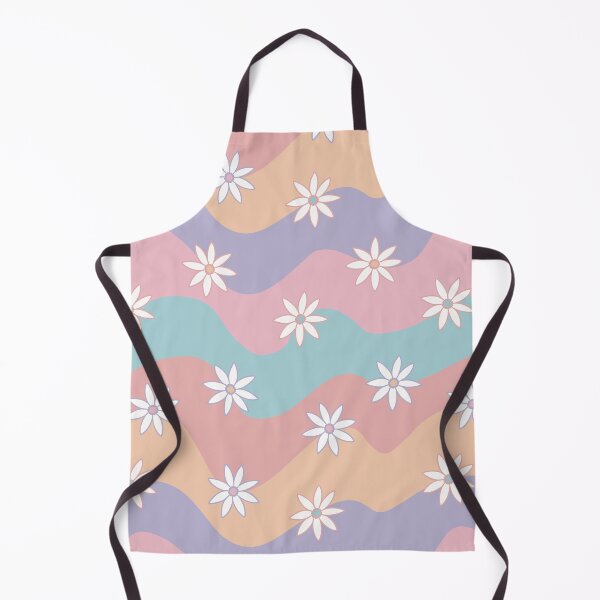 Item preview, Retro Groovy Waves and Flowers Seamless Pattern designed and sold by CreativeDraws42.
