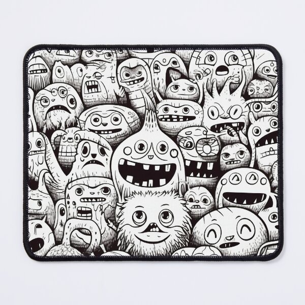 Item preview, Happy black and white monsters 5 designed and sold by NavyPanda.