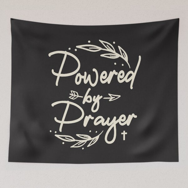 Item preview, Powered By Prayer Christian Quote  designed and sold by cidolopez.