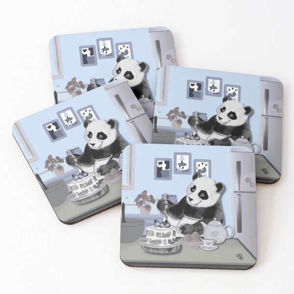 Item preview, Just a Panda Bear Baking a Cake designed and sold by gleefulme.