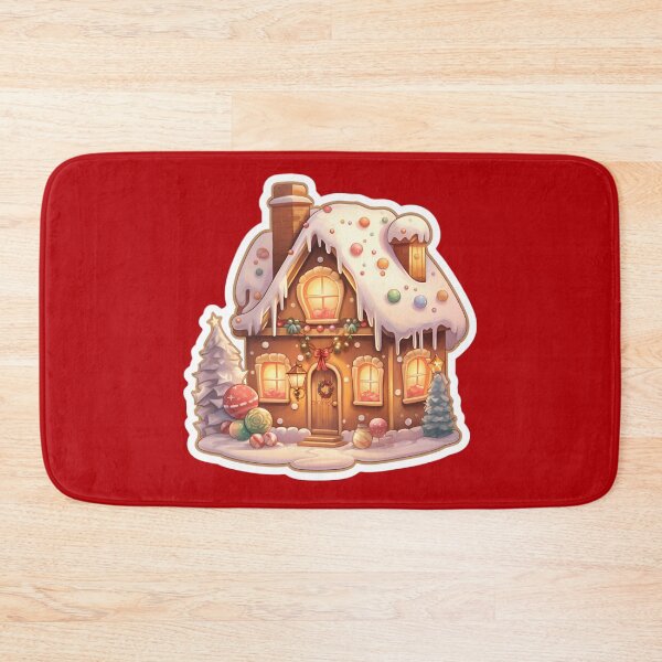 Item preview, Gingerbread house in the snow designed and sold by AI-Only Creations.