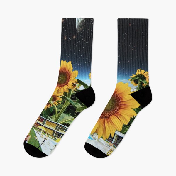 Item preview, Celestial Sunflowers - Retro Outerspace Motel with Sunflowers Collage designed and sold by linzsepe.