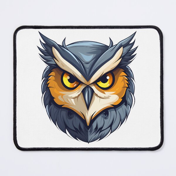 Aperçu de l'œuvre Dessin animé style hibou EDC hibou peinture dessin logo autocollant, arts muraux, impressions d'art et plus encore créée et vendue par Kevin Lou.