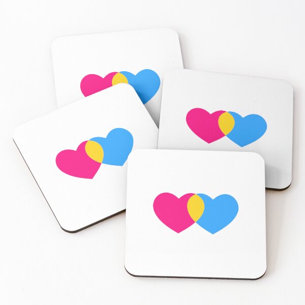Item preview, Subtle Pan Flag Hearts Subtle Pansexual Pride designed and sold by wonderxwander.