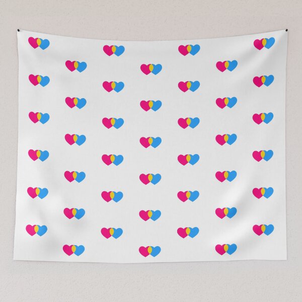 Item preview, Subtle Pan Flag Hearts Subtle Pansexual Pride designed and sold by wonderxwander.