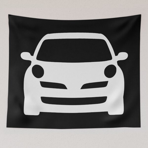 Item preview, Nissan Micra March K12 front white silhouette designed and sold by EdimDesign.