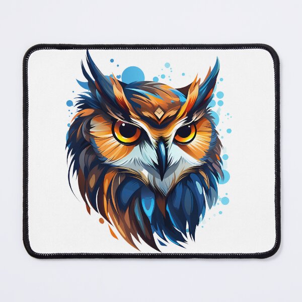 Aperçu de l'œuvre Dessin animé style hibou EDC hibou peinture dessin logo autocollant, arts muraux, impressions d'art et plus encore créée et vendue par Kevin Lou.
