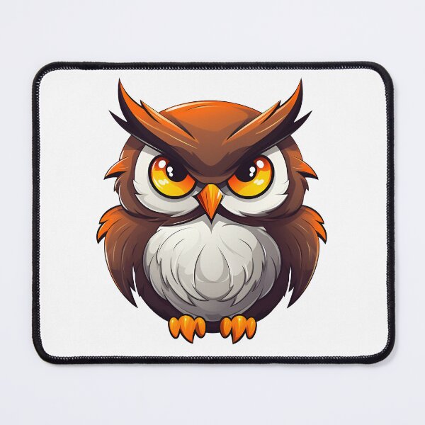 Aperçu de l'œuvre Dessin animé style hibou EDC hibou peinture dessin logo autocollant, arts muraux, impressions d'art et plus encore créée et vendue par Kevin Lou.