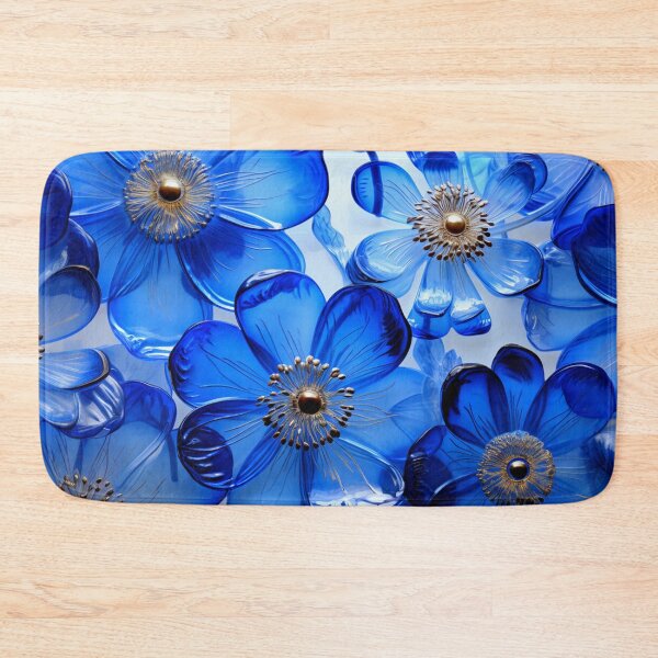 Item preview, Glass flowers, blue pattern artwork designed and sold by silent-violin.