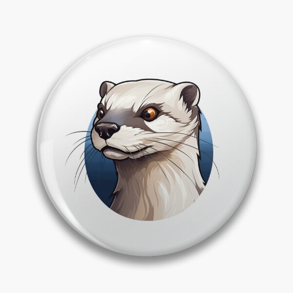 Item preview, Cartoon Style Mink Painting Drawing Logo Sticker, wall arts, Art Prints and More designed and sold by Kevin Lou.