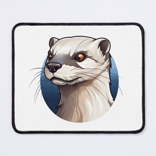 Item preview, Cartoon Style Mink Painting Drawing Logo Sticker, wall arts, Art Prints and More designed and sold by Kevin Lou.