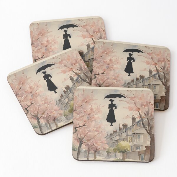 Item preview,  Mary Poppins Floating Above Cherry Tree Lane  designed and sold by stargazerhill.