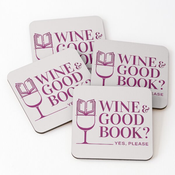 Item preview, Wine and good Book? Yes, please designed and sold by KlaudiDesignArt.