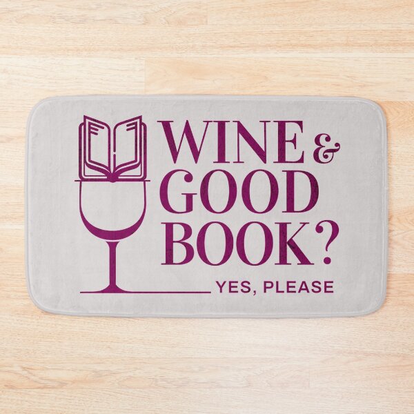 Item preview, Wine and good Book? Yes, please designed and sold by KlaudiDesignArt.