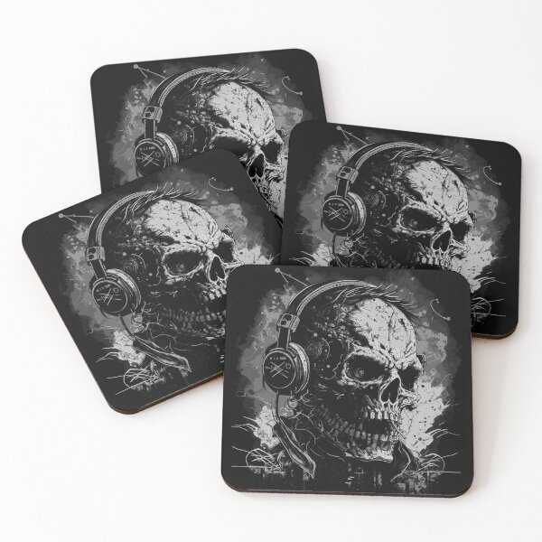 Item preview, Disc jockey de calavera zombie designed and sold by drizzd.