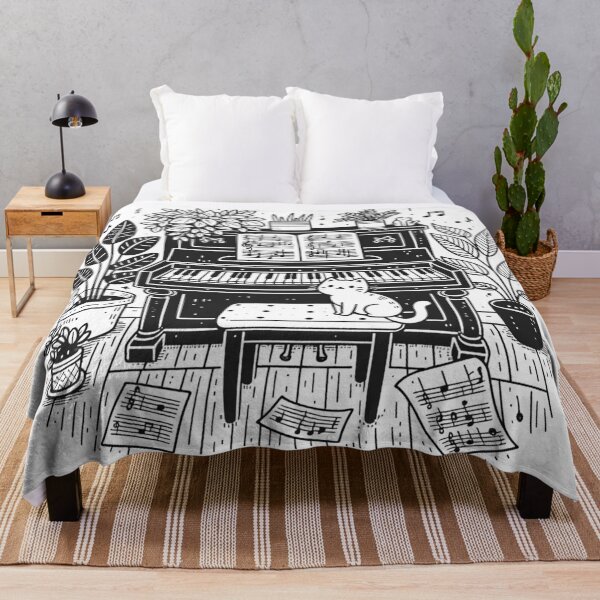 Item preview, Cat on Piano Doodle designed and sold by aurahealing.