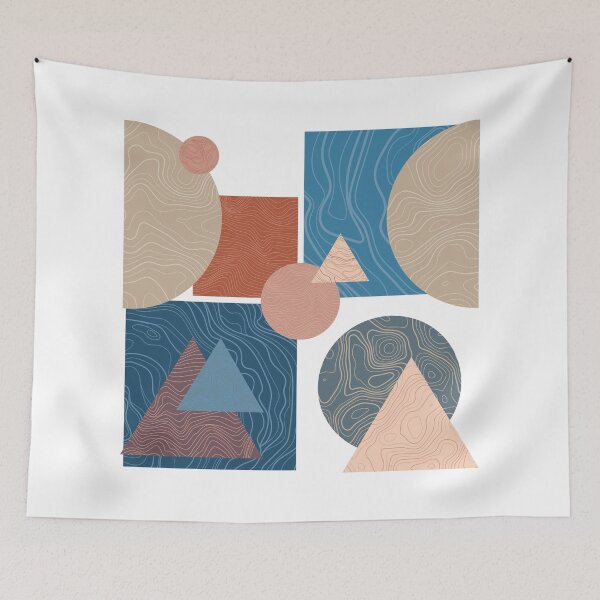 Item preview, Irregular contour repeating abstract pattern designed and sold by ModernAndFunky.