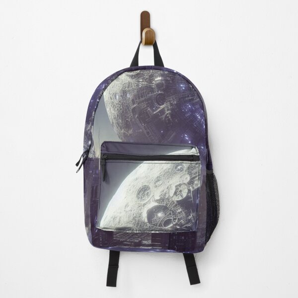 Item preview, A cyberpunk-style mechanical moon in sky designed and sold by Leoxartscoming.