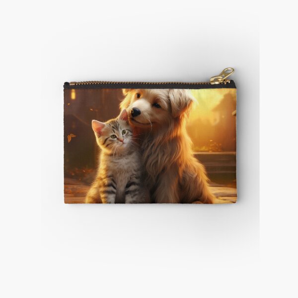 Aperçu de l'œuvre Chat et chien amoureux créée et vendue par FireFXStudio.