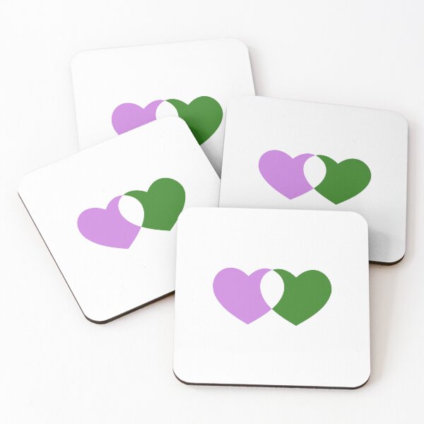 Item preview, Subtle Genderqueer Flag Hearts Subtle Pride designed and sold by wonderxwander.