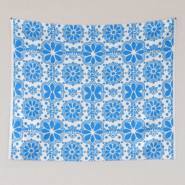 Item preview, WHITE-BABY BLUE ABSTRACT PATTERNS ART designed and sold by sharlesart.