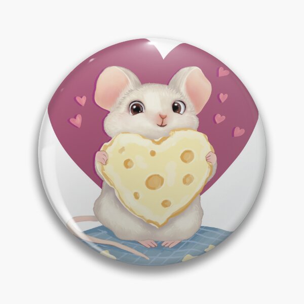 Item preview, Сute mouse holding a heart-shaped piece of cheese designed and sold by tallka.