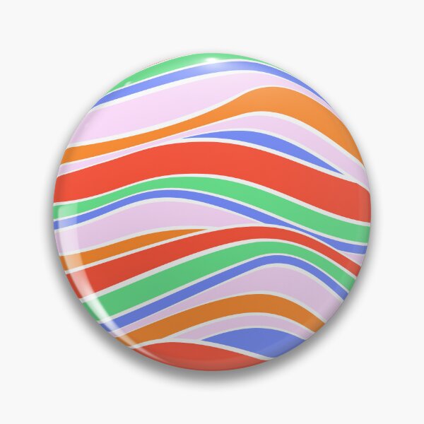 Aperçu de l'œuvre Lignes horizontales ondulées aux couleurs vives. Impression d'été. créée et vendue par Yaaaaay.