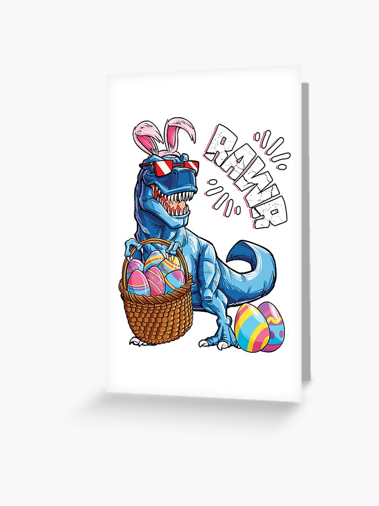 Easter T Rex Dinosaur Shirt Kids Boys Bunny Basket Eggs Easter T Rex Dinosaur Shirt Kids Boys Bunny Basket Eggs