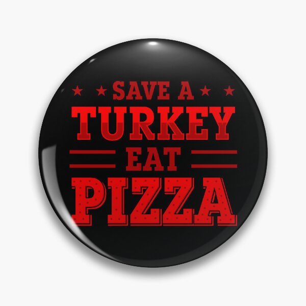 Item preview, red thanksgiving save turkey pizza  designed and sold by Gossip Rag.