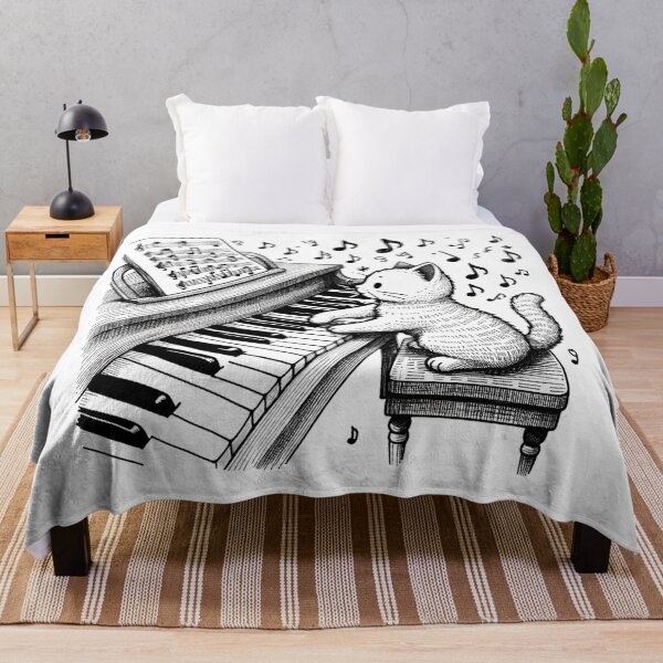 Item preview, Cat Doodle Playing Piano designed and sold by aurahealing.