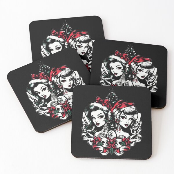 Item preview, Christmas Rockabilly Pin Up designed and sold by fatbanana.
