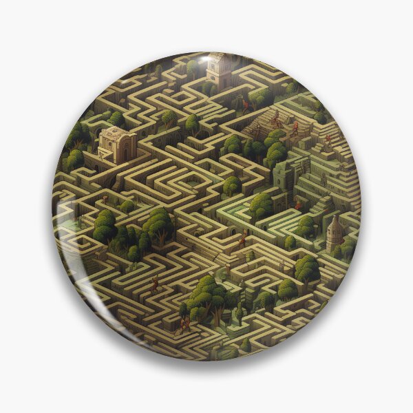 Item preview, Maze: Green Fantasy City Pattern 3 designed and sold by 4TeeToo.