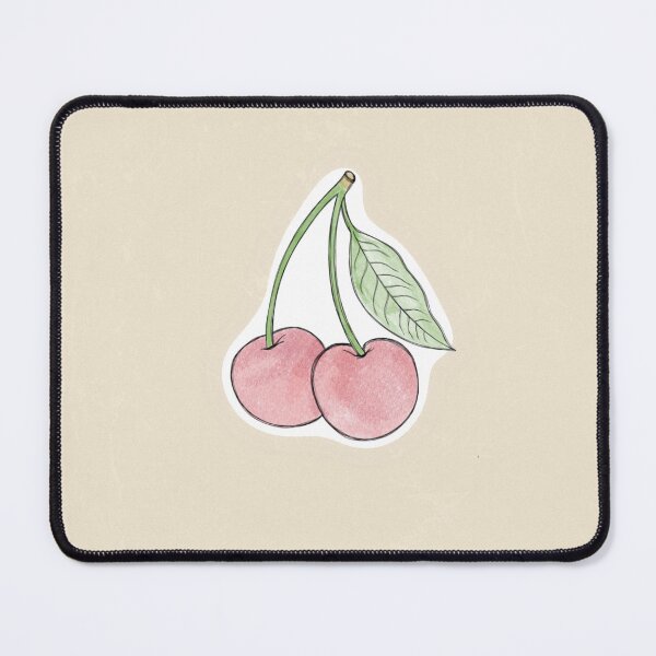 Item preview, Delicious fresh ripe cherry fruit flat illustration design. Printable cherry sticker. designed and sold by Sunshine2504.