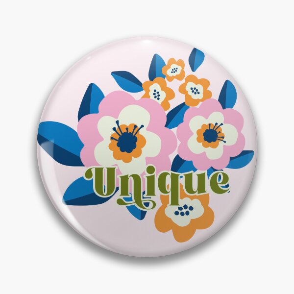 Item preview, Bright color Retro flowers with text Unique designed and sold by MinkkiDraws.