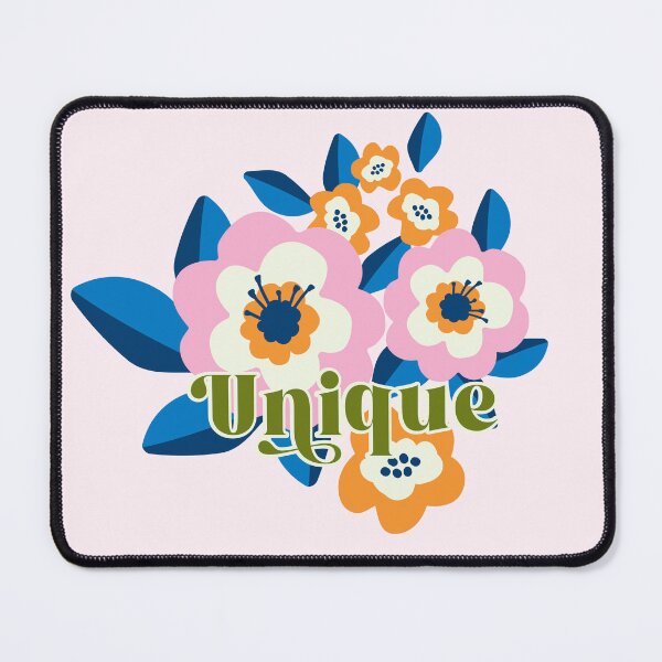 Item preview, Bright color Retro flowers with text Unique designed and sold by MinkkiDraws.